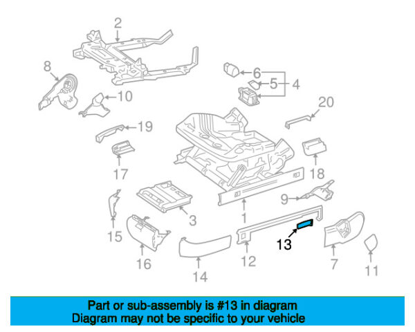 A22191905207E94 - Mercedes-Benz S-Class W221 Front Left Seat Track Cover A22191905207E94