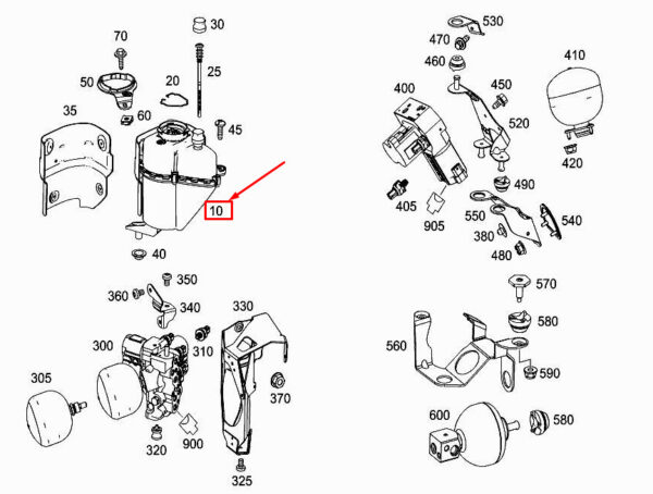 A2223200014 - NEW MERCEDES-BENZ S W222 ENGINE OIL RESERVOIR A2223200014