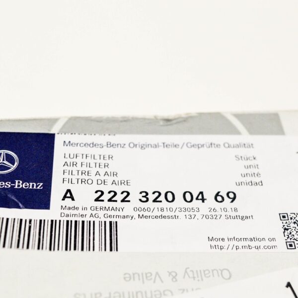 A2223200469 - Mercedes-Benz S-Class W222 Air Filter A2223200469 New Original