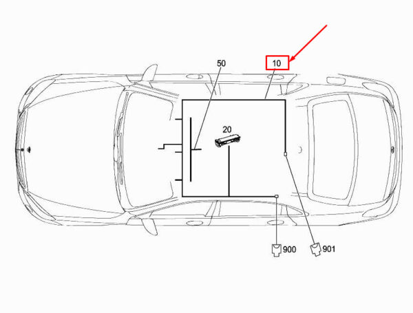 A2224403805 - NEW MERCEDES-BENZ S W222 ROOF ELECTRIC HARNESS A2224403805 GENUINE