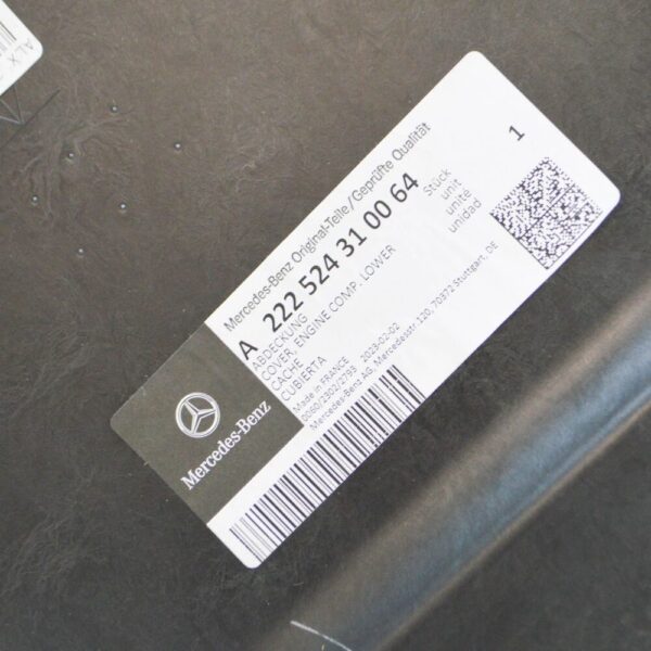 A2225243100 - Mercedes-Benz S W222, V222, X222 Lower Engine Cover Rear A2225243100 New