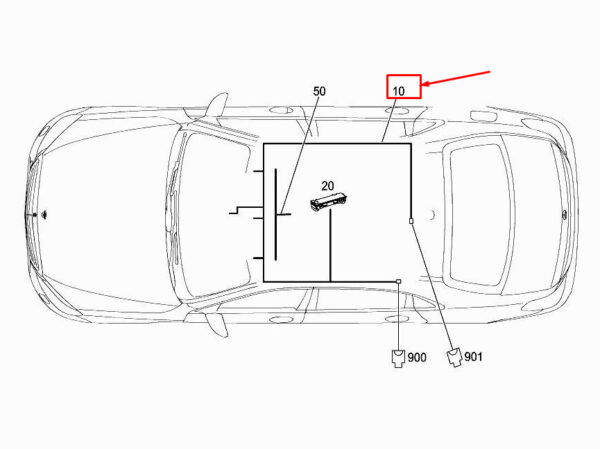 A2225402138 - New MERCEDES-BENZ S W222 Roof Electrical Wiring Harness A2225402138