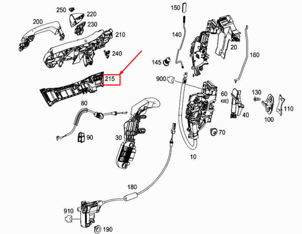 A2227670200 - NEW MERCEDES-BENZ S W222 FRONT RH DOOR BEARING MOUNT A2227670200 GENUINE