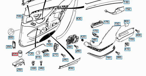 A22281001309J01 - OEM MB S W222 CUP HOLDER ASHTRAY INSERT A22281001309J01 GENUINE