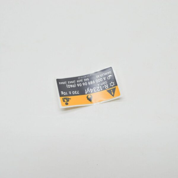 A2228170320 - NEW MERCEDES-BENZ S W222 AIR CONDITIONING INFO LABEL A2228170320 2013