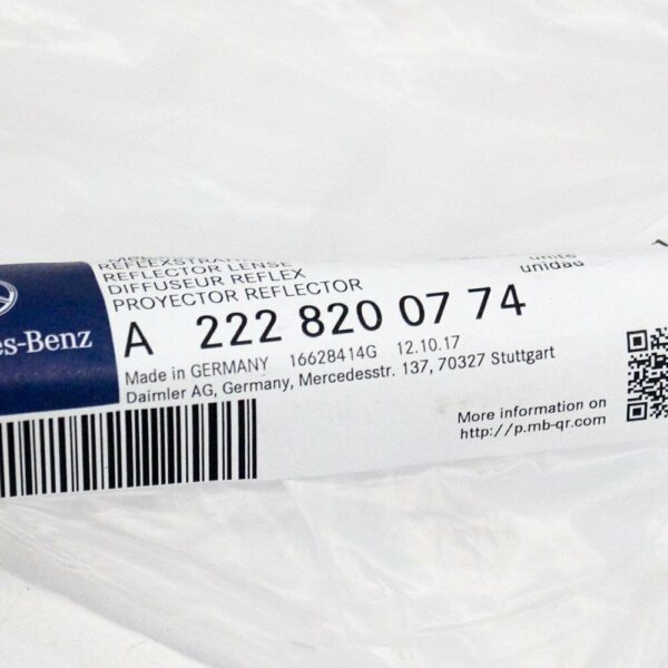 A2228200774 - NEW MB S-CLASS W222 REAR BUMPER REFLECTOR LEFT SIDE A2228200774