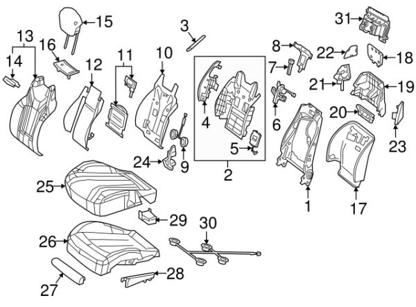 A2229102214 - NEW MERCEDES-BENZS CLASS SEAT LUMBAR SUPPORT PILLOWS A2229102214 ORIGINAL