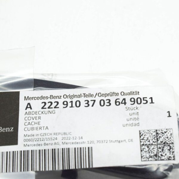 A22291037039051 - MERCEDES-BENZ S W222 Front Left Seat Cover A22291037039051 NEW GENUINE
