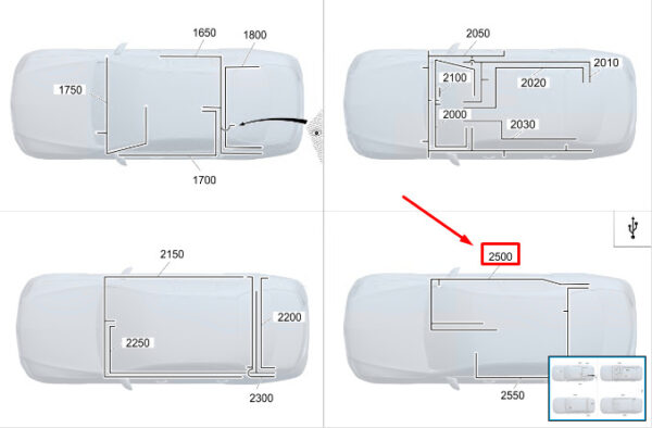 A2235400821 - New MERCEDES-BENZ S W223 USB Port Wiring Harness A2235400821