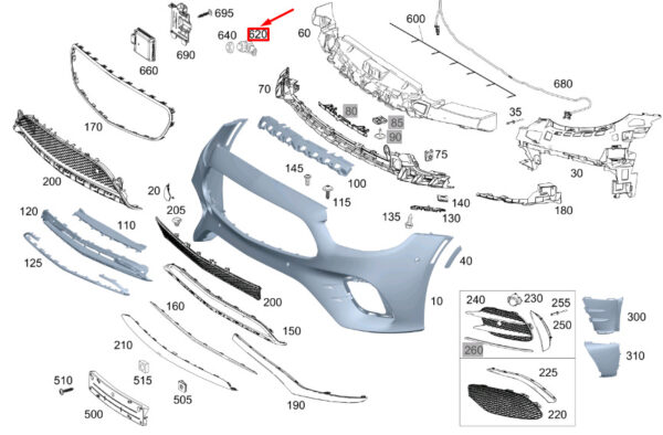 A22390500059999 - NEW MERCEDES-BENZ E C238 PARKING SENSOR A22390500059999 GENUINE