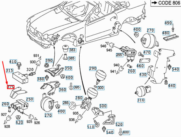A2303270286 - Mercedes-Benz SL R230 Top Valve Unit Protection Plate A2303270286 NEW GENUINE
