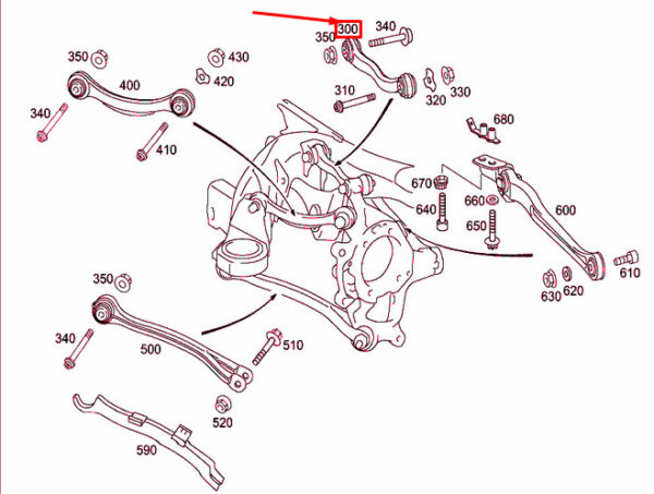 A2303502706 - NEW MERCEDES-BENZ E W211 REAR LEFT CAMBER STRUT ARM A2303502706 ORIGINAL