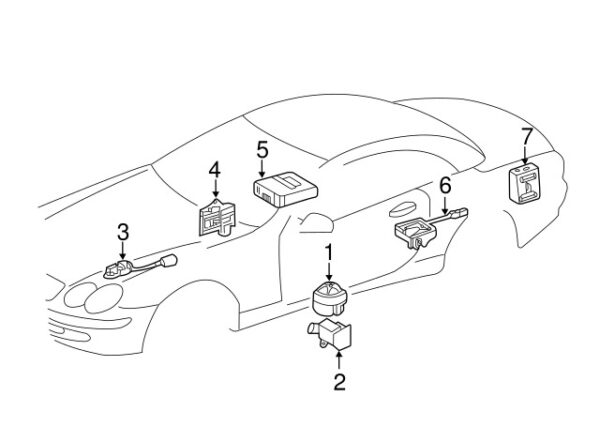 A2305454740 - Mercedes-Benz Theft Warning Siren Mount A2305454740