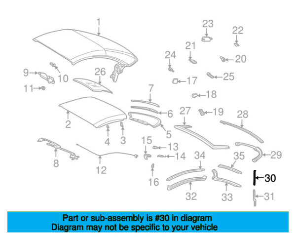 A2306390694 - Mercedes-Benz convertible roof storage compartment drain hose A2306390694