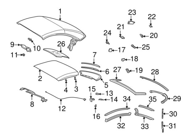 A2306390694 - Mercedes-Benz convertible roof storage compartment drain hose A2306390694