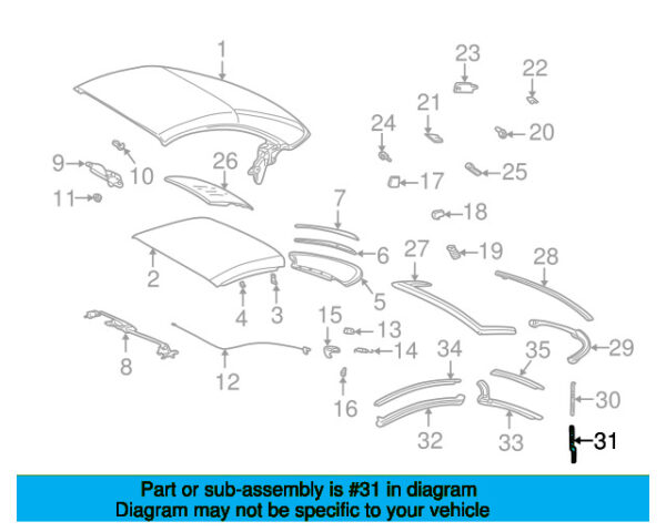 A2306390794 - Mercedes-Benz convertible roof storage compartment drain hose A2306390794