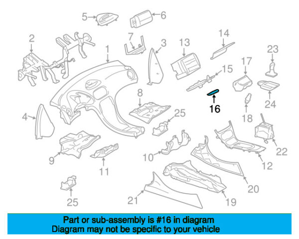 A23068905397167 - Mercedes-Benz Left Instrument Panel Cover A23068905397167