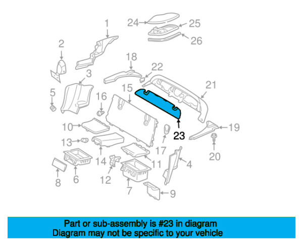 A23069000309116 - Mercedes-Benz rear speaker cover A23069000309116