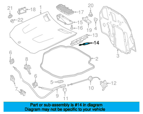 A2309800364 - Mercedes-Benz Hood Lift Support A2309800364