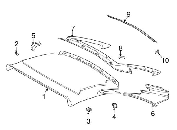 A2309880369 - Mercedes-Benz Back Glass Reveal Molding Clip A2309880369