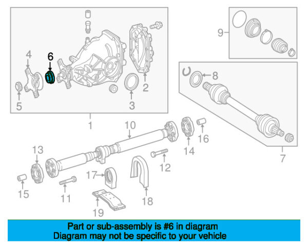 A230997024664 - Mercedes-Benz Drive Shaft Pinion Yoke Gasket A230997024664