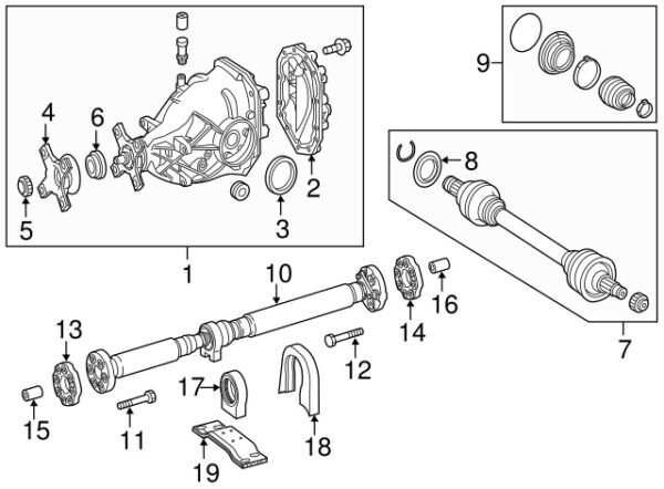 A230997024664 - Mercedes-Benz Drive Shaft Pinion Yoke Gasket A230997024664
