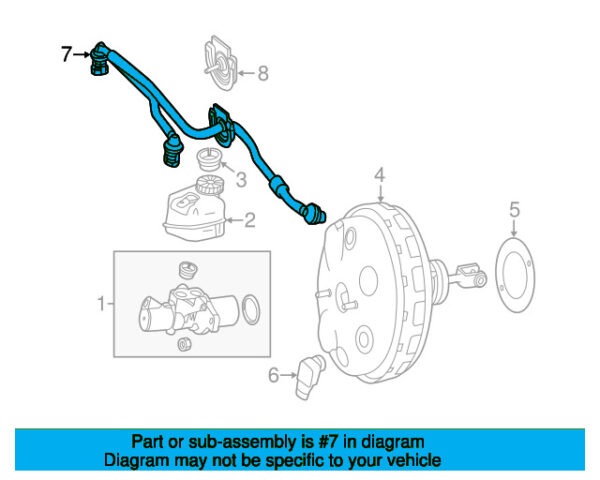 A2314301229 - Mercedes-Benz brake vacuum hose A2314301229