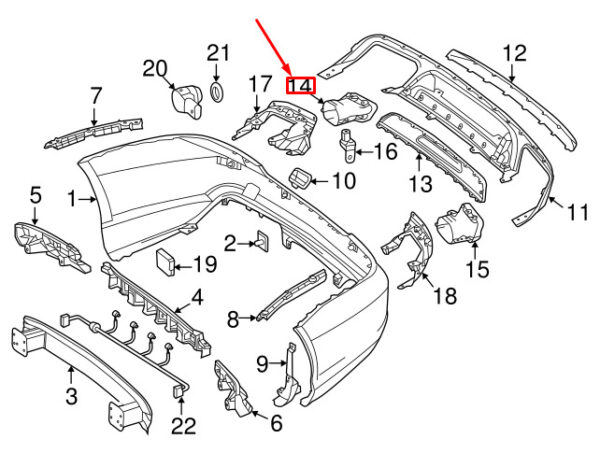 A2314900427 - NEW MERCEDES-BENZ S W222 AMG REAR RIGHT TAIL PIPE COVER A2314900427 ORIGINAL