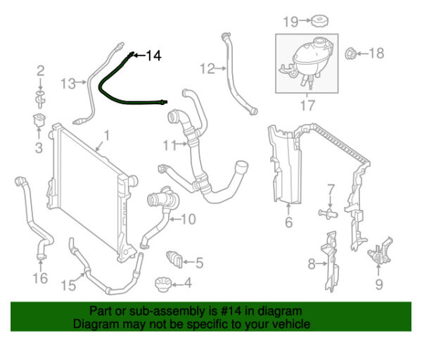 A2315010225 - NEW MERCEDES-BENZ SL CLASS ENGINE COOLANT OVERFLOW HOSE A2315010225