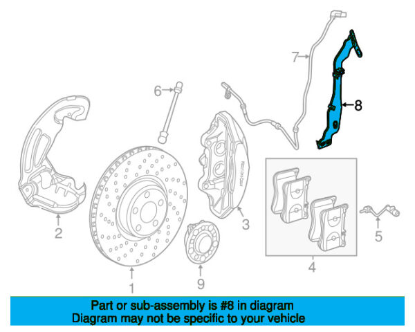 A2315463643 - Mercedes-Benz Front Right ABS Wheel Speed Sensor Bracket A2315463643