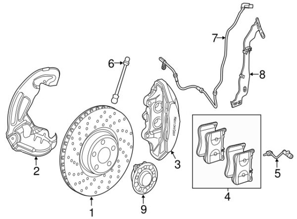 A2315463643 - Mercedes-Benz Front Right ABS Wheel Speed Sensor Bracket A2315463643