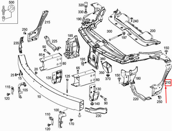 A2316202314 - NEW MERCEDES-BENZ SL R231 FRONT LEFT LIGHTING UNIT BRACKET A2316202314 ORIGINAL