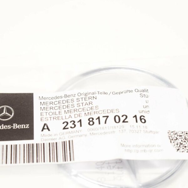A2318170216 - NEW MB SL R231 REAR TRUNK BOOT LID EMBLEM BADGE A2318170216 ORIGINAL