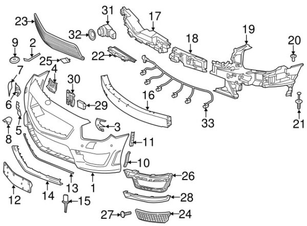 A23188500269999 - Mercedes-Benz Front Right Headlight Washer Cover A23188500269999