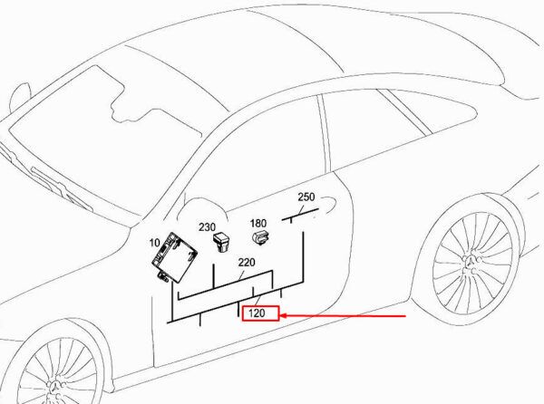 A2385400208 - NEW MERCEDES-BENZ E COUP� C238 FRONT HARNESS A2385400208 ORIGINAL