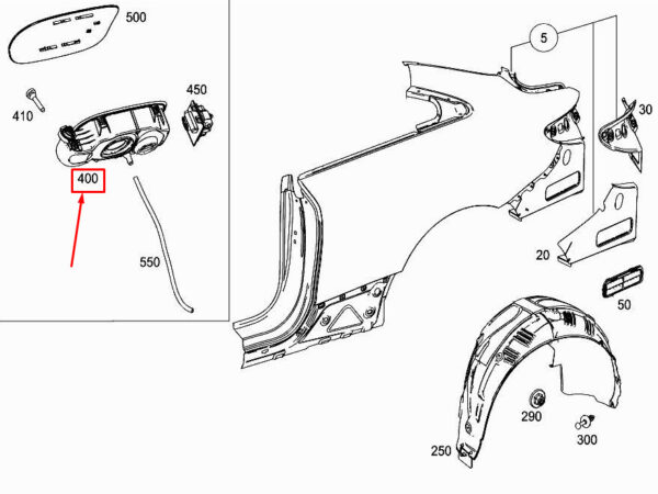 A2386307000 - NEW MERCEDES-BENZ E COUP� C238 FUEL TANKER BREAK A2386307000 ORIGINAL