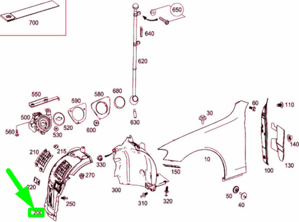 A2386901403 - NEW MB E W213 FRONT RIGHT WHEEL HOUSING LINER FRONT PART A2386901403 ORIGINAL
