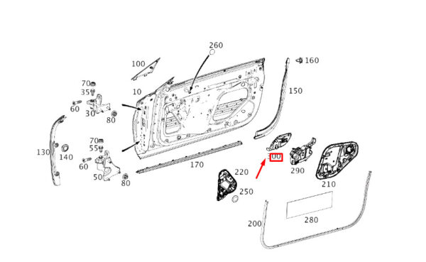 A2387223700 - NEW MERCEDES-BENZ E C238 TURKEY REINFORCEMENT FRONT LEFT A2387223700 ORIGINAL