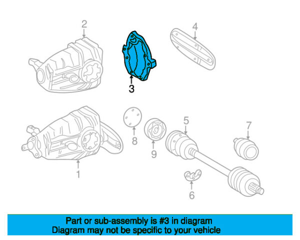 A2403500036 - Mercedes-Benz rear axle differential cover A2403500036