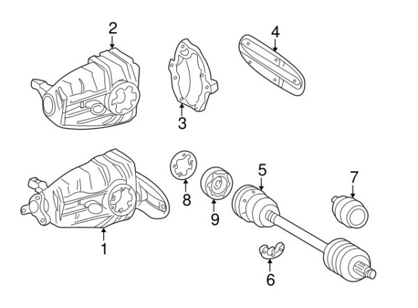 A2403500036 - Mercedes-Benz rear axle differential cover A2403500036