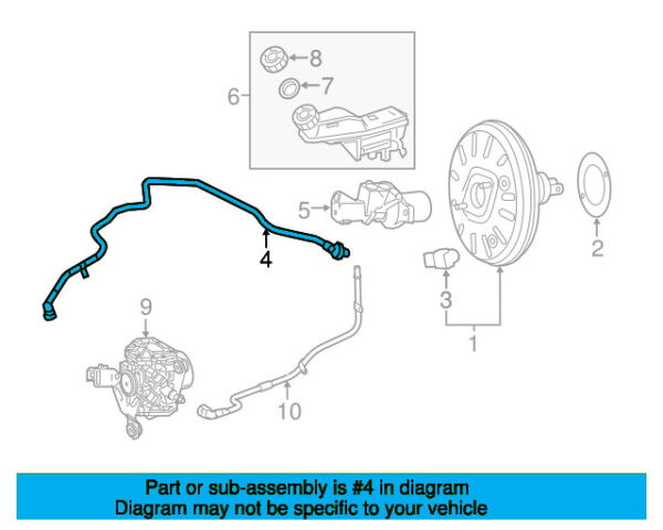 A2424300829 - Mercedes-Benz brake vacuum hose A2424300829
