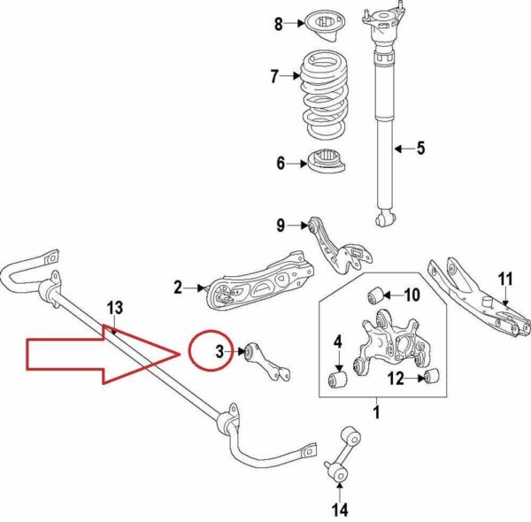A2463500053 - OEM MB B-CLASS W246 REAR LEFT WISHBONE A2463500053 B250 GENUINE