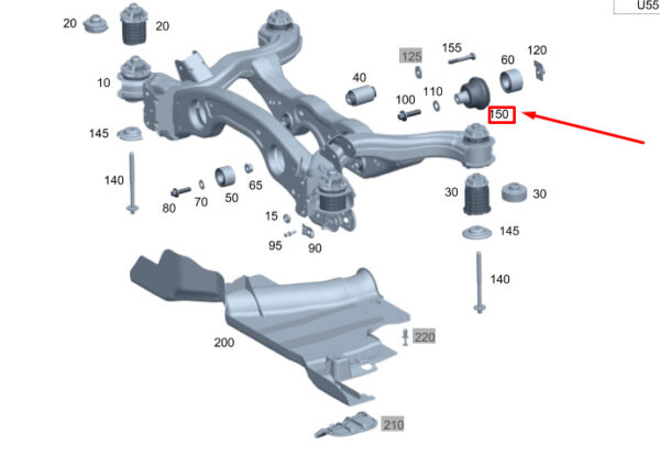 A2463505401 - MB GLA H247 AMG vibration damper for rear axle drive A2463505401 NEW