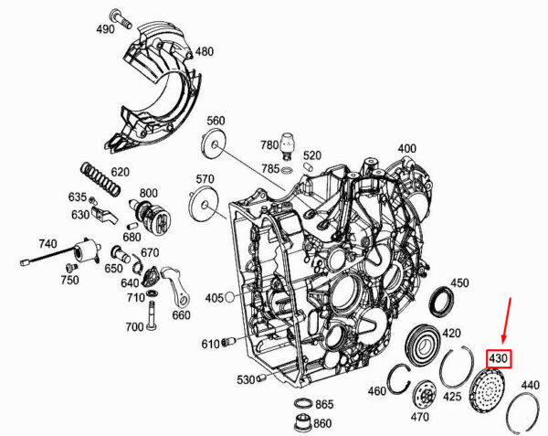 A2463700321 - NEW MERCEDES-BENZ A W177 TRANSMISSION CASE END CAP A2463700321 GENUINE