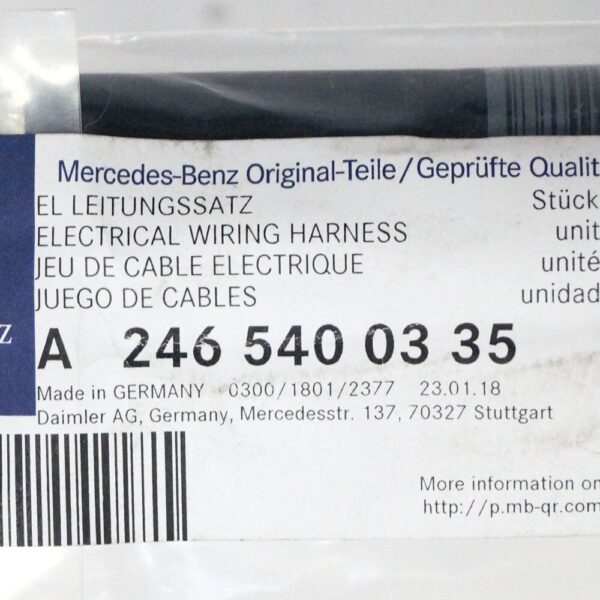 A2465400335 - NEW MERCEDES BENZ ONE CABLE NEGATIVE BATTERY CLASS W176 A2465400335 2015