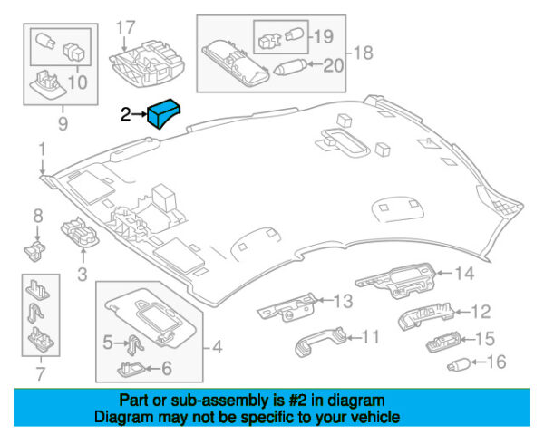 A2466950397 - Mercedes-Benz Roof Sky Insulator A2466950397