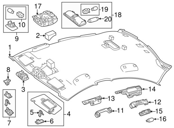 A2466950397 - Mercedes-Benz Roof Sky Insulator A2466950397
