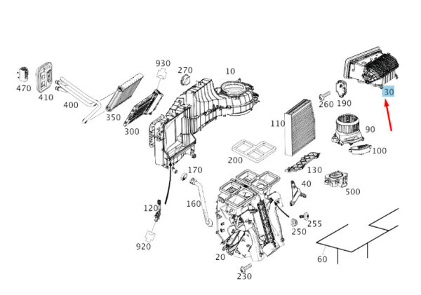 A2468300703 - NEW MERCEDES-BENZ GLA X156 AIR CONDITIONER HOUSING LHD A2468300703 ORIGINAL