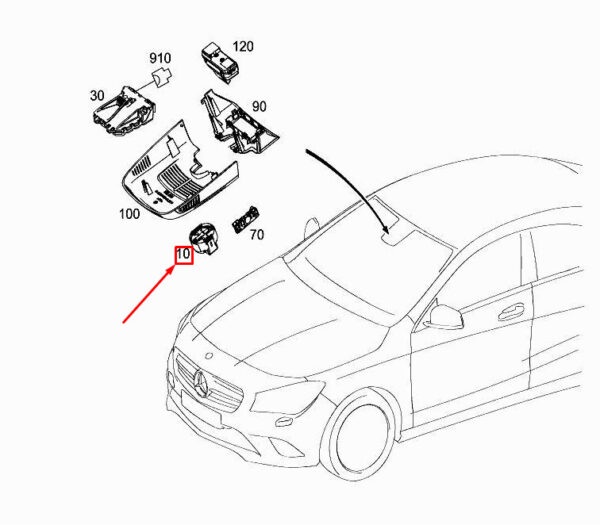 A2469012504 - NEW MERCEDES-BENZ GLE W166 RAIN SENSOR CONTROL UNIT A2469012504 ORIGINAL