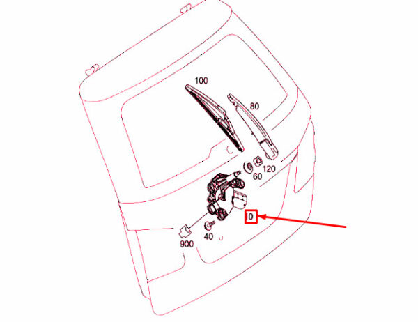 A2469061701 - NEW MERCEDES-BENZ B W246 REAR WIPER MOTOR A2469061701 ORIGINAL